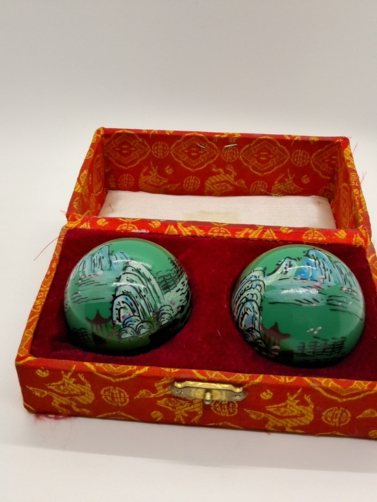 Harmony Baoding Balls Other - Rare Old Chiming Harmony Baoding Balls, Chinese Health Balls in Original Box